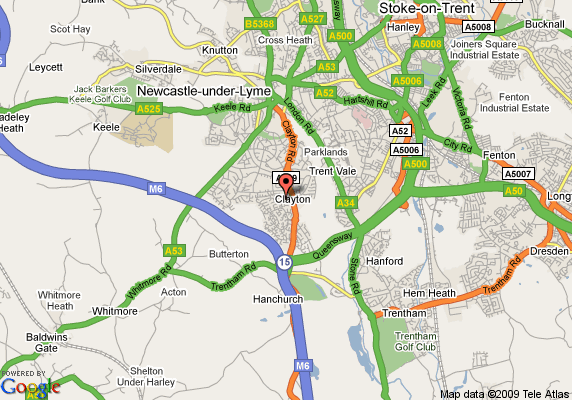 Newcastle under Lyme haritasi